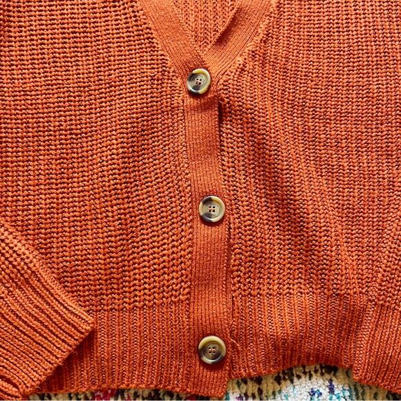 Brave Soul London 🧡 Size Medium Cardigan Rust Orange - Picture 5 of 5